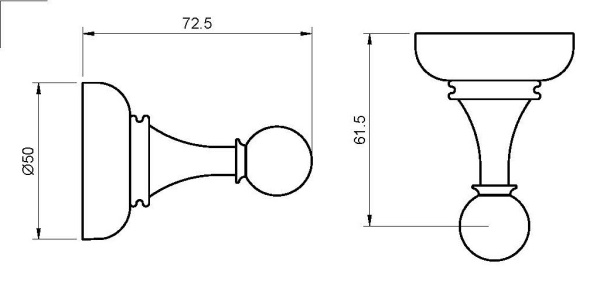 Крючок Cezares Aphrodite APHRODITE-HK2-01