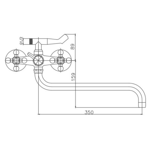 Смеситель для ванны Cron CN2619-2