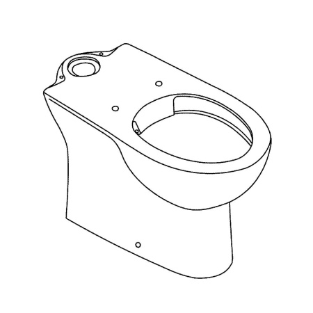 Унитаз напольный безободковый GROHE Bau Ceramic 39429 000 (39429000)