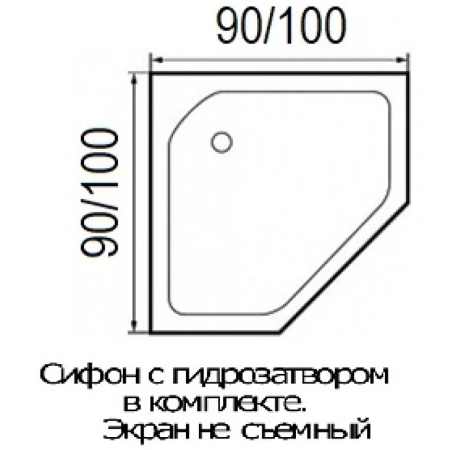 Акриловый душевой поддон (90х90) Wemor 10000003089 универсальная
