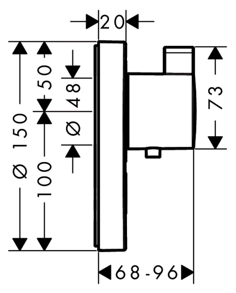 Термостат для душа Hansgrohe ShowerSelect S Highflow 15742000