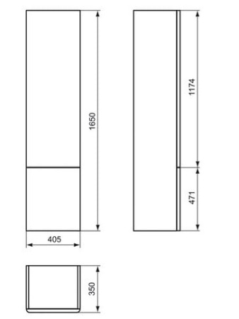 Шкаф-пенал Ideal Standard SoftMood T7817WG