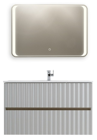 База под раковину Art&Max Еlegant AM-ELEGANT-1000-2C-SO-GCM-LED Светло-серый матовый