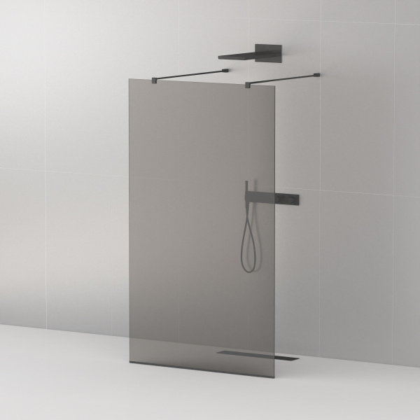 Душевая перегородка 120 см CEZARES LIBERTA LIBERTA-L-2-120-120-GR-NERO