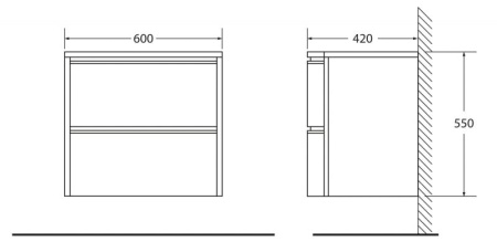 Тумба под раковину BelBagno Alda BB600SHVC/MO