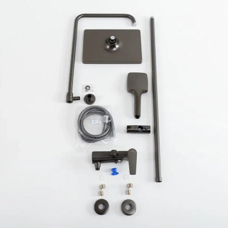 Душевая система с изливом CEZARES Liner  LINER-CVD-GM оружейная сталь