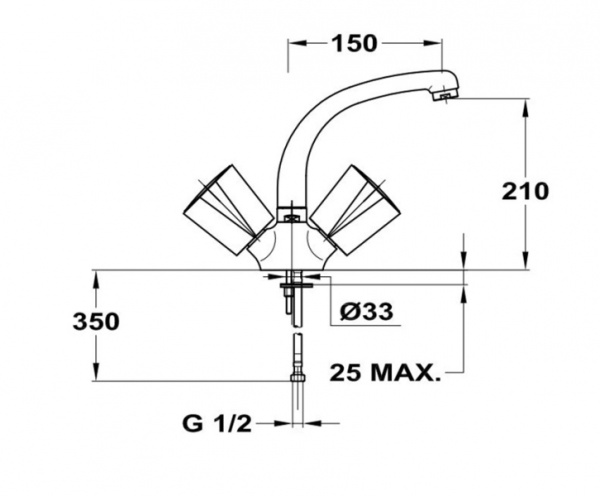 Смеситель для умывальника Mofem Nova 140-2006-33