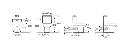 Унитаз напольный Roca Dama Senso Compacto  342518000
