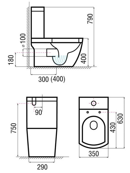 Унитаз-моноблок Arcus 050  белый MM микролифт