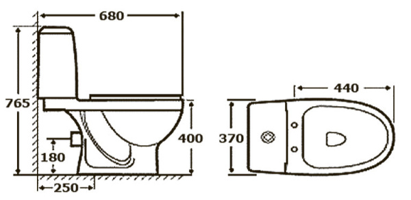Унитаз-компакт Arcus 1215 orange оранжевый