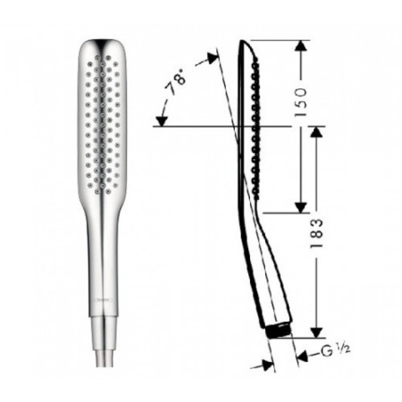 Ручной душ Hansgrohe PuraVida 120 Baton 1 jet 28558000