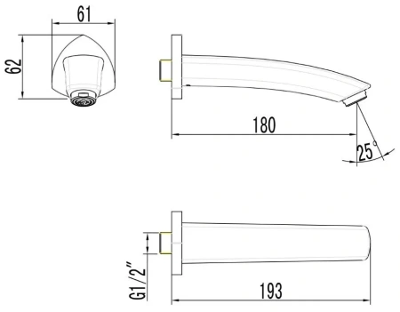 Излив для ванны Lemark (LM3581C)
