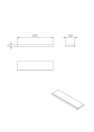 Полка Aquaton Лофт Урбан дуб орегон 1A255503LQX50