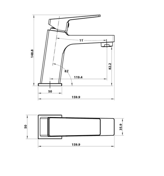 Cмеситель для умывальника Koller Pool Neon Cube NC0200