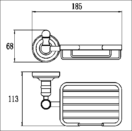 Мыльница настенная Ganzer (золото) GZ 31022E