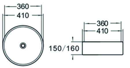 Раковина накладная (41х41) SantiLine SL-1057