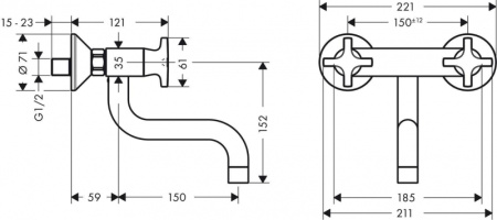 Смеситель для кухни Hansgrohe Logis Classic 71287000