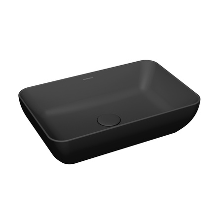 Раковина накладная (55х36) Kerama Marazzi Plaza PLR.wb.55\BLK.M