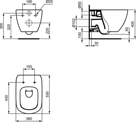 Комплект 4 в 1 Ideal Standard V0001D
