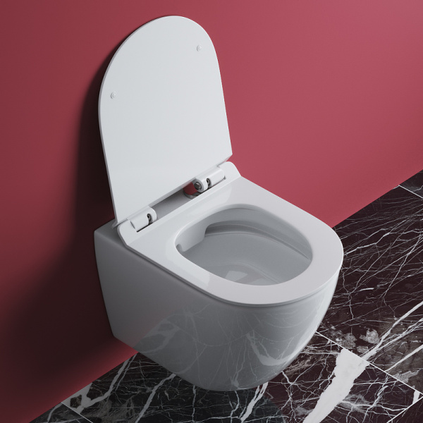 Унитаз подвесной безободковый CEZARES STYLUS CZR-513-TH-R/CZR-2011-SC микролифт