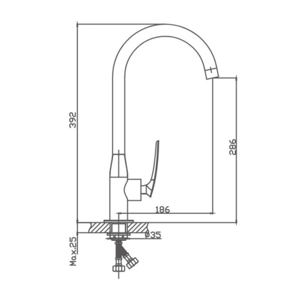 Смеситель для кухни Haiba HB70616 Смеситель для кухни Haiba HB70616