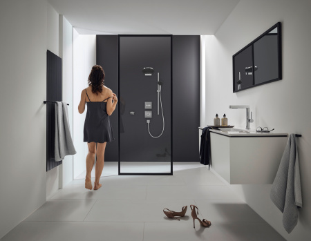 Смеситель для раковины с донным клапаном Push-Open Hansgrohe Finoris 76063000 хром