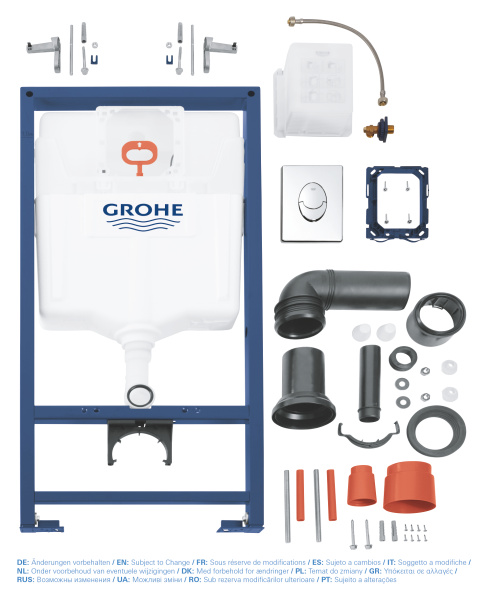 Система инсталяции для подвесного унитаза 3 в 1, Rapid SL, Grohe 38956 000 (38956000)