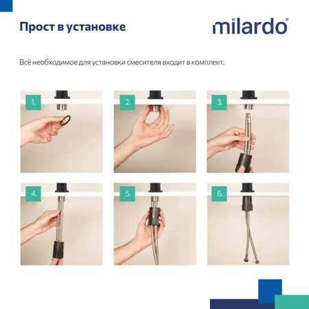 Смеситель для раковины Milardo Azure AZUBL00M01