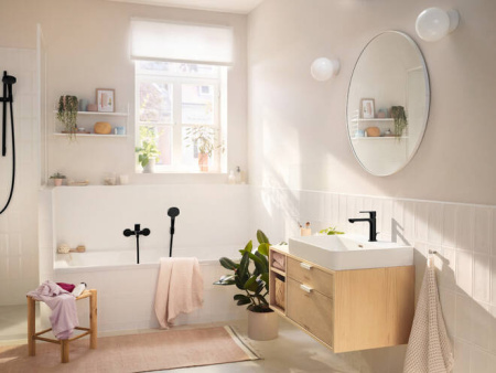 Смеситель для раковины Hansgrohe Rebris S 72588670, черный матовый