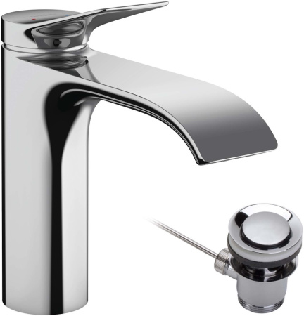 Смеситель для раковины с донным клапаном Hansgrohe Vivenis 75020000 хром