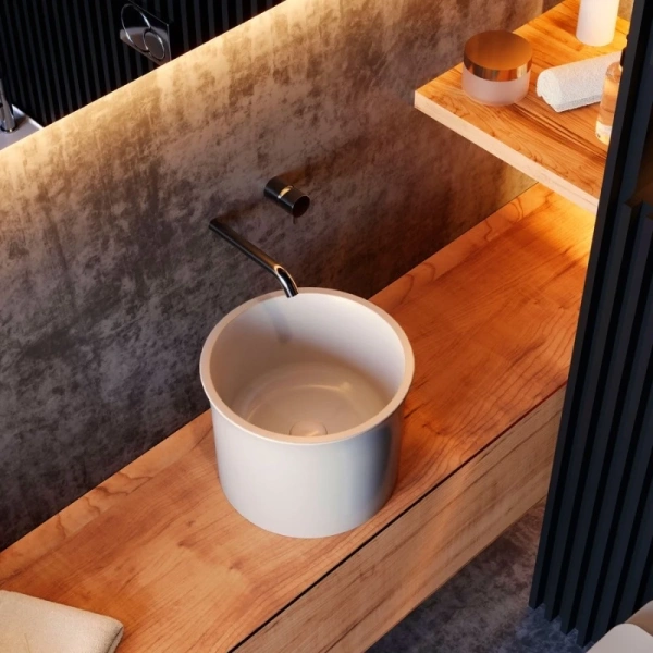 Раковина накладная (40х40) Kerasan The New Yorker 564401 белый гялнец