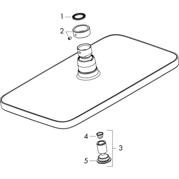 Верхний душ Hansgrohe Croma E 280 1jet 26257000 хром