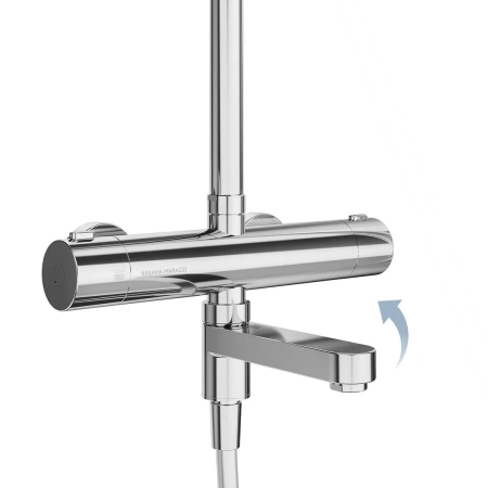 Душевая система с изливом Kerama Marazzi Fonte FO.302.KM.CR хром