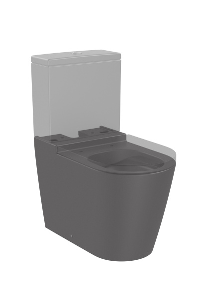 Унитаз напольный безободковый Roca Inspira Round  Rimless, BTW,  342526640 оникс