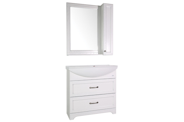 Зеркало-шкаф (85х95)  ASB-Woodline Берта 85 10122 (белый)