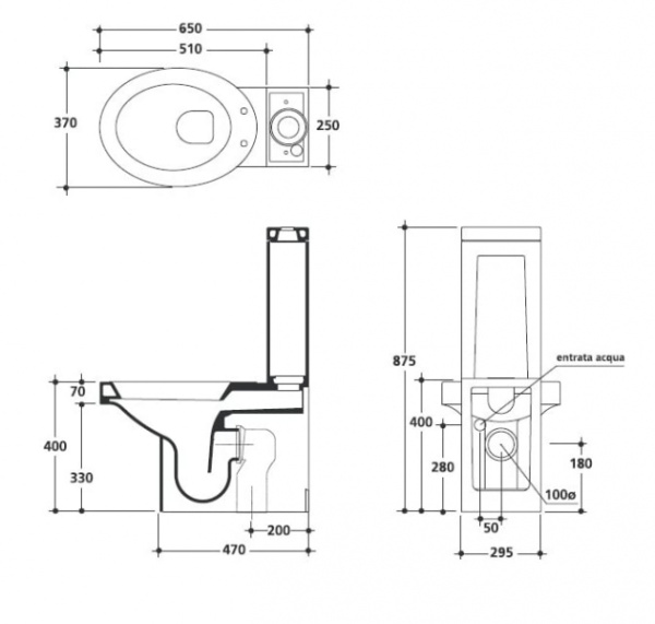 Унитаз напольный Kerasan - Cento 3517bi