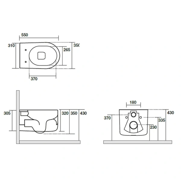 Унитаз подвесной безободковый Tornado Kerasan Nolita 531501 белый глянец, без сиденья