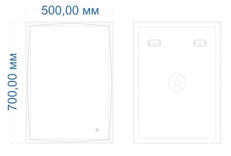 Зеркало с подсветкой и подогревом Art&Max Firenze AM-Fir-500-700-DS-F-H