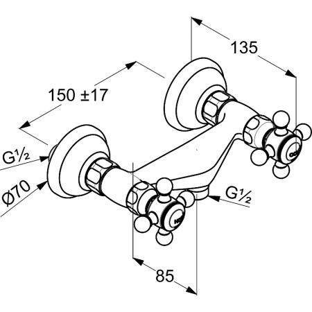 Смеситель для душа Kludi Adlon/1926 516100520
