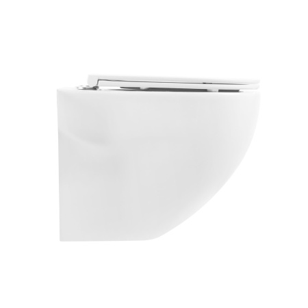 Унитаз подвесной безободковый BelBagno ONDA BB066CHR/BB870SC с сиденьем микролифт