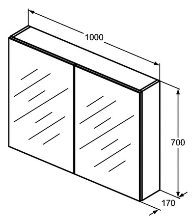 Зеркало-шкаф Ideal Standard Mirror&Light 100 см T3592AL