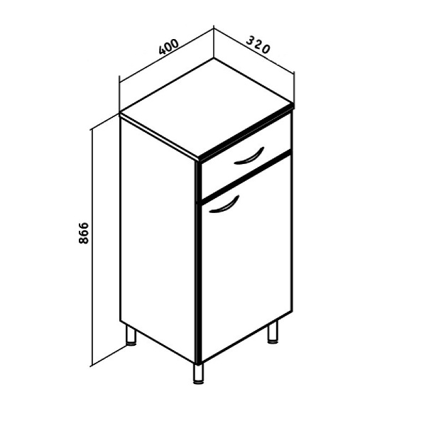 Комод Runo правый 40 (00000000117)