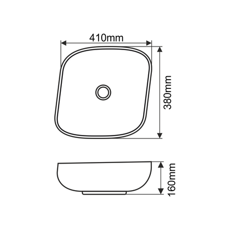 Раковина накладная (41х38) Melana 320329-805
