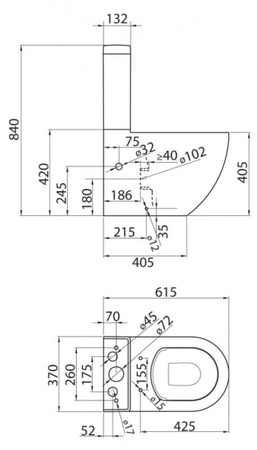 Бачок для унитаза BelBagno Sfera-R BB006T