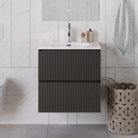 Тумба под раковину 60 BelBagno Uno UNO-600-2C-SO-GSO темно-серый матовый, без раковины