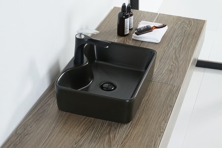 Раковина накладная (48х37) Orange  B01-475MB черный матовый