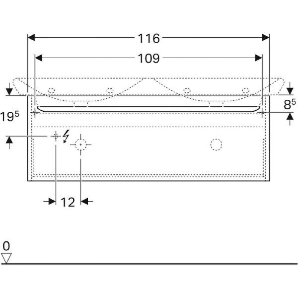 Тумба под раковину Geberit myDay 824131000+135430600