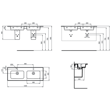Раковина подвесная Ideal Standard Strada II 124 T300501