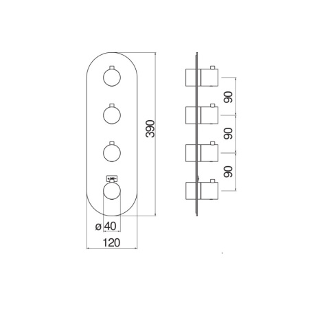 Термостат для ванны Nobili Live WE00103/TFLP