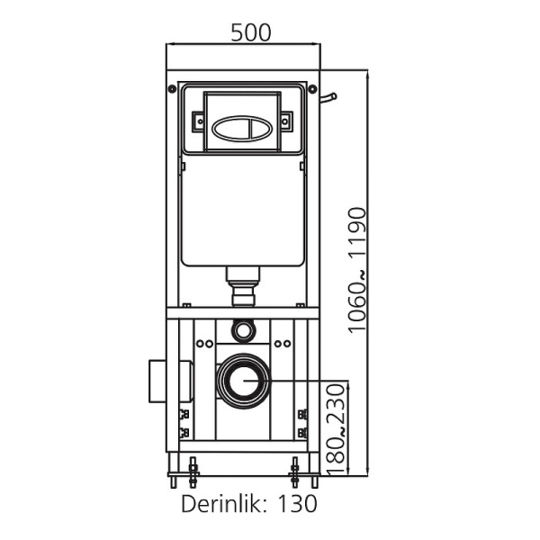 Комплект унитаза с инсталляцией SantiLine SL-5005+SL-01